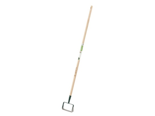 [FEO-10-01-009] Grattoir/ Sarcloir rectangulaire, lame de 16cm, manche en bois 130 cm, GEOLIA